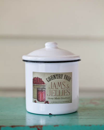 Soy Enamelware Cannister 10oz.. - Mulberry