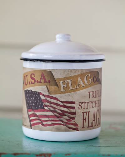 Soy Enamelware Cannister 19oz.. - Hot Apple Pie