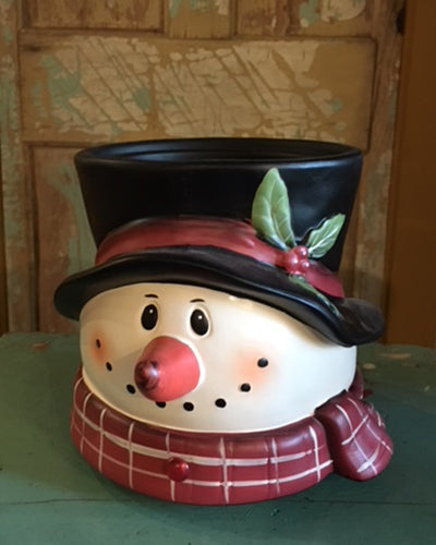 Snowman - Candle Warmer Crock